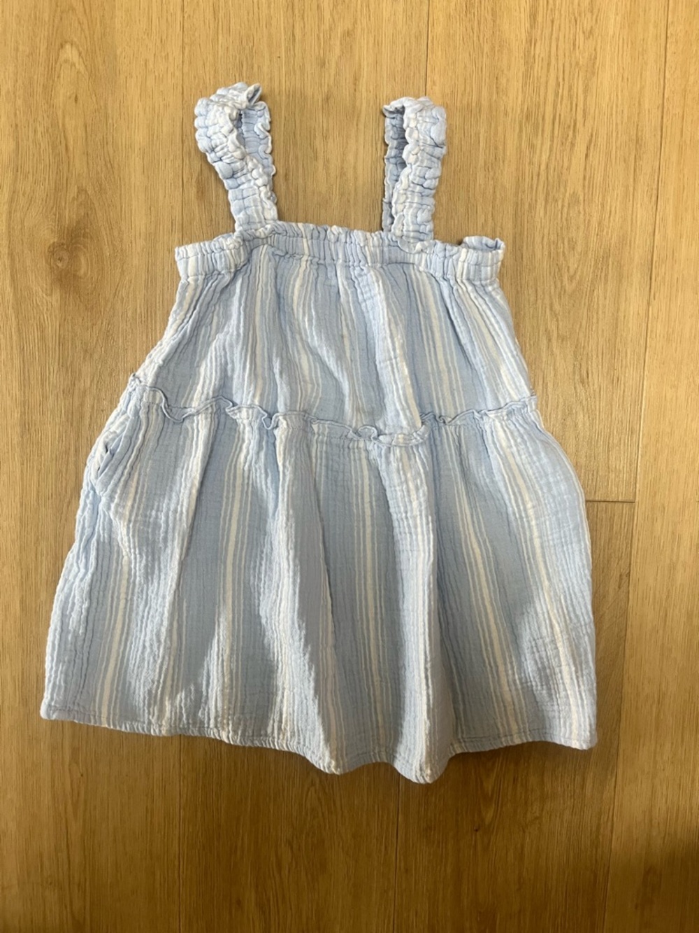 Cat & Jack Light Blue and White Striped Sundress